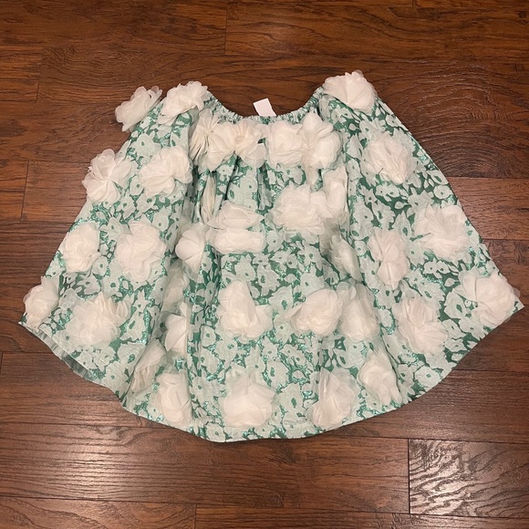 DRAMATIC FLORAL PUFF DETAIL STRAPLESS MINI DRESS - SIZE M - Picture 4 of 7